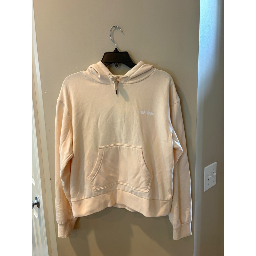 Rip Curl Womens Peach‎ Embroidered Logo Pullover Hoodie Sweatshirt XS